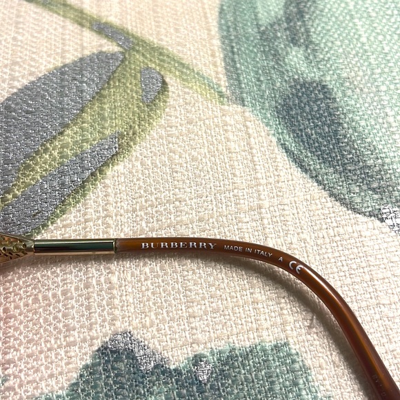BURBERRY CARAMEL COLOR EYEGLASSES WITH GOLD METAL TEMPLES, CASE & CLEANI… - Picture 10 of 13